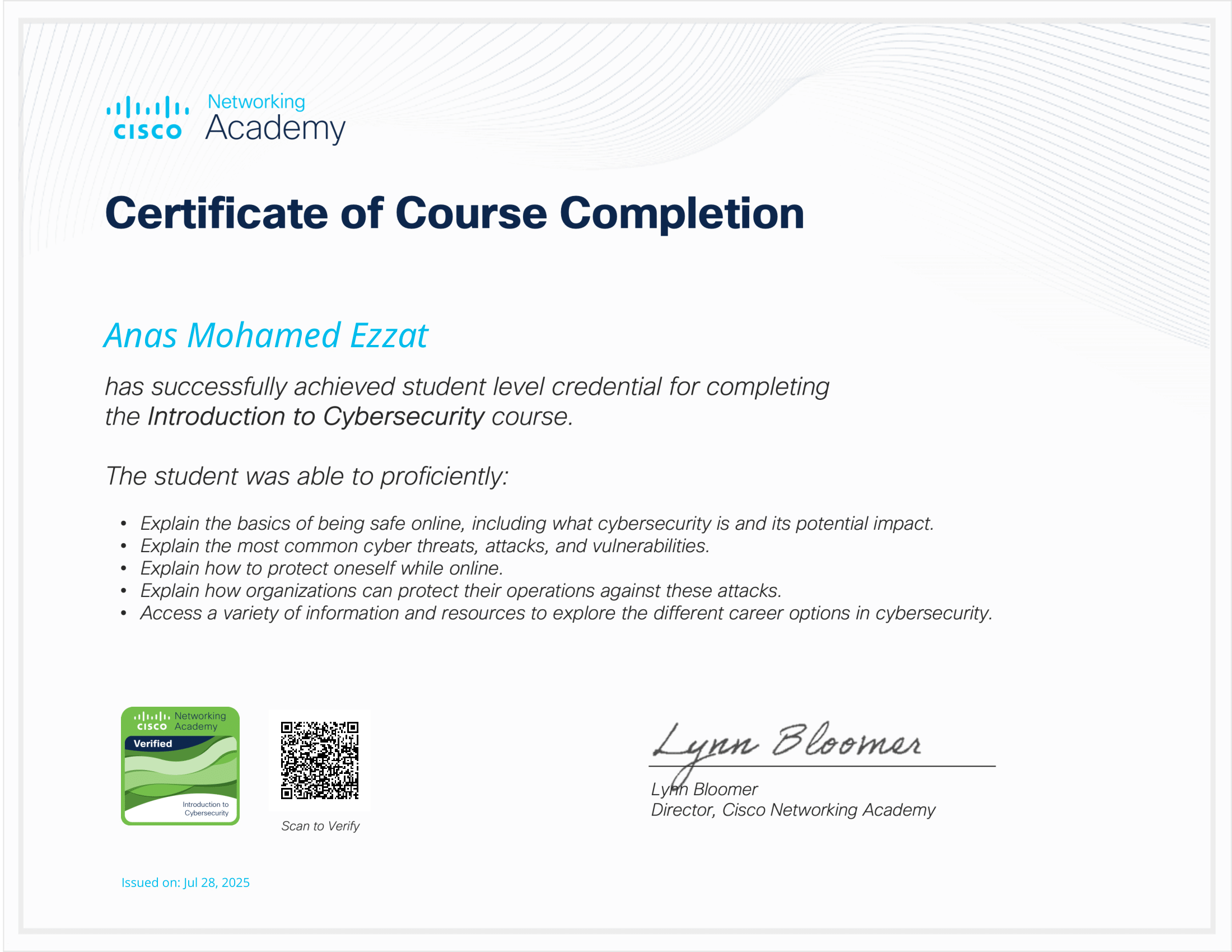Introduction to Cybersecurity